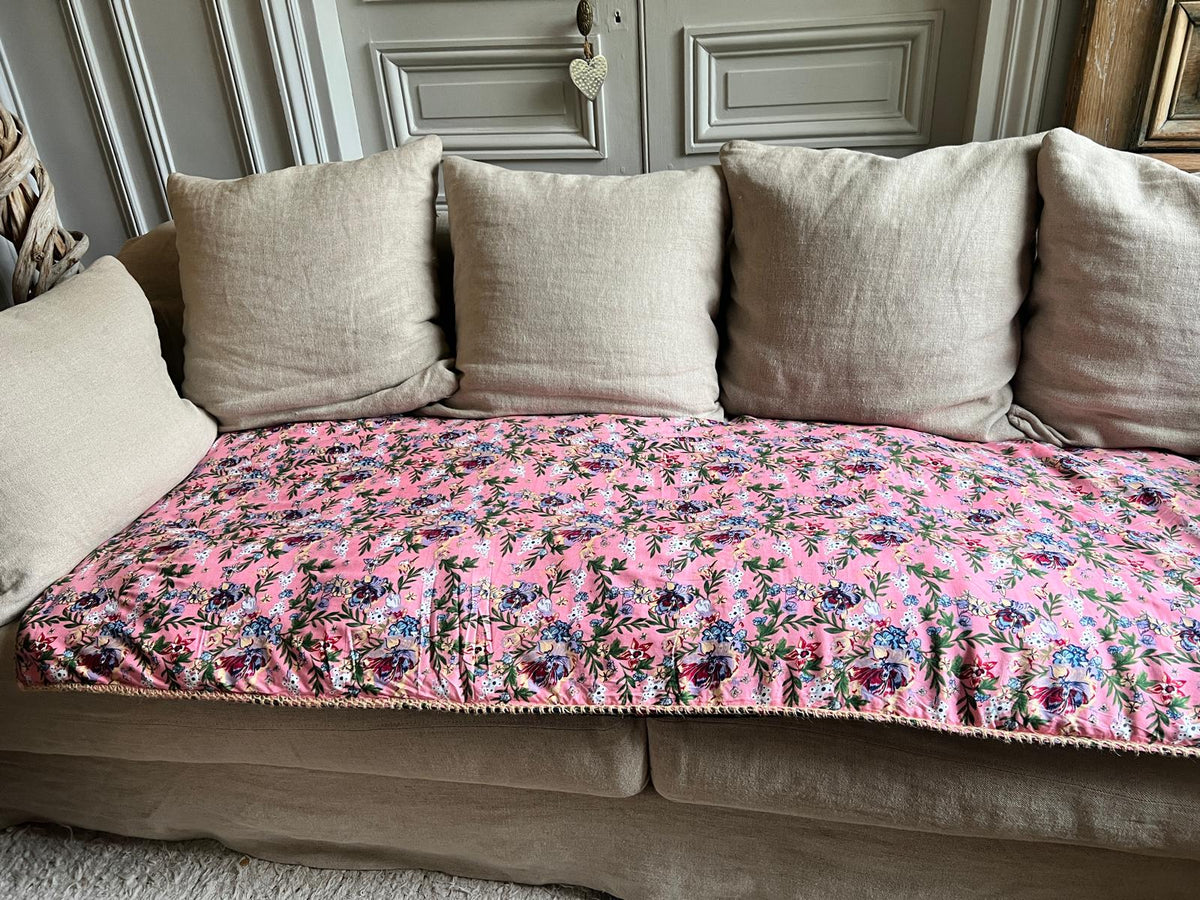 Sofa Cover rose bleu - 200x90cm