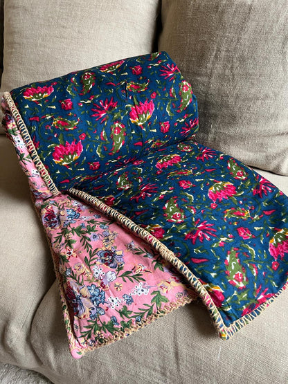 Sofa Cover rose bleu - 180x80cm