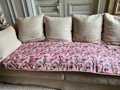Sofa Cover rose bleu - 180x80cm