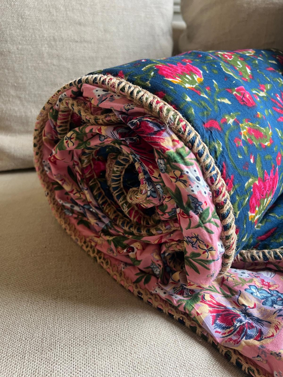 Sofa Cover rose bleu - 180x80cm