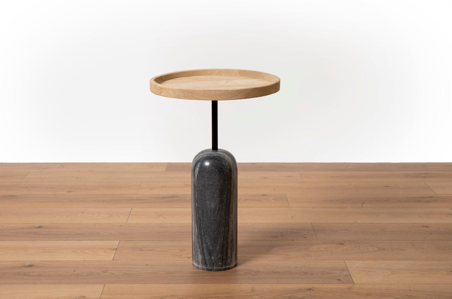 Side table en marbre et bois de manguier