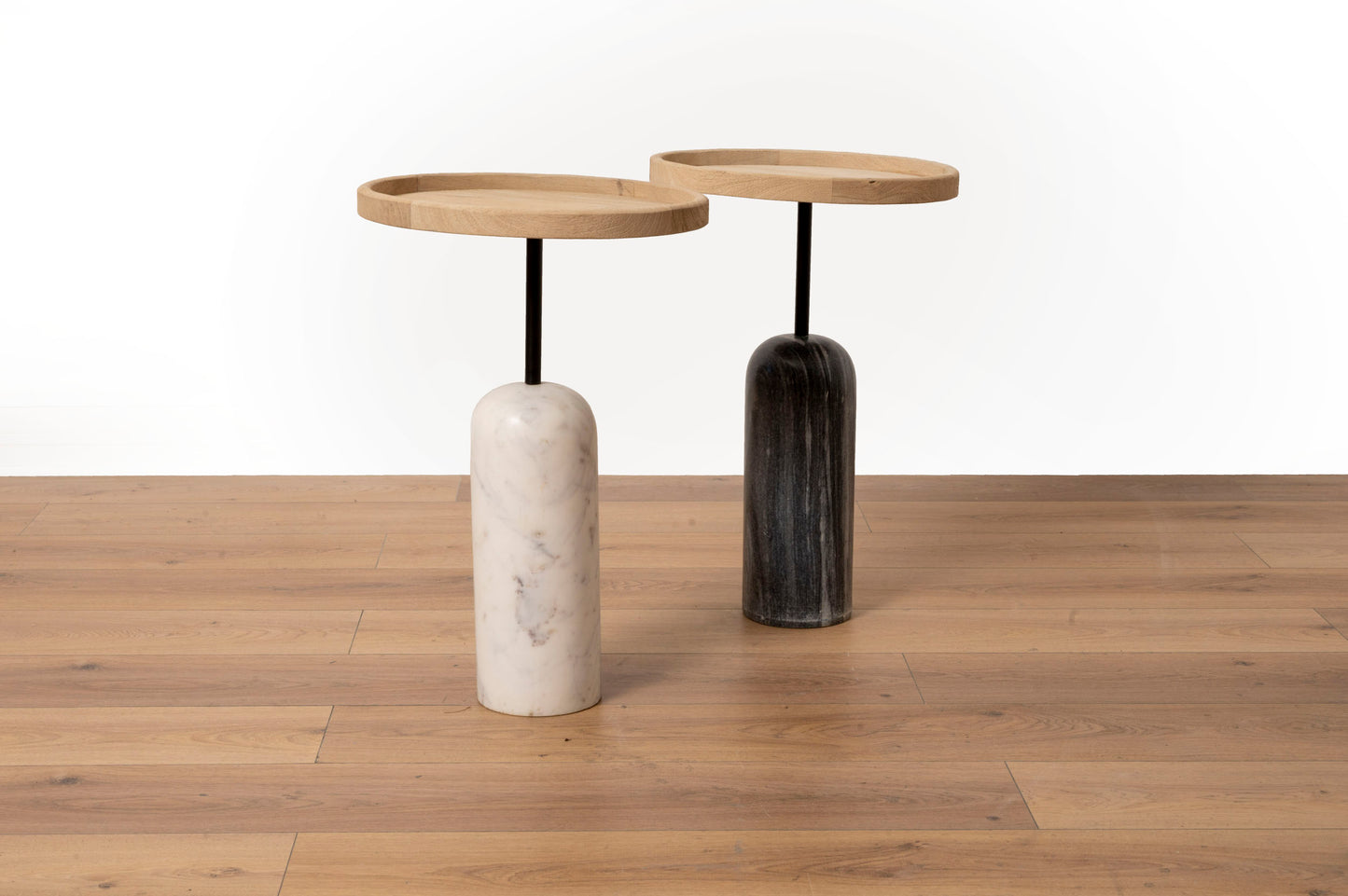 Side table en marbre et bois de manguier