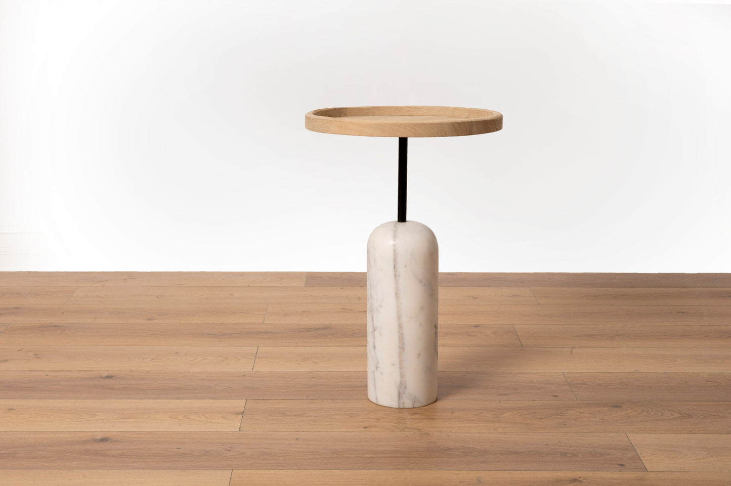 Side table en marbre et bois de manguier